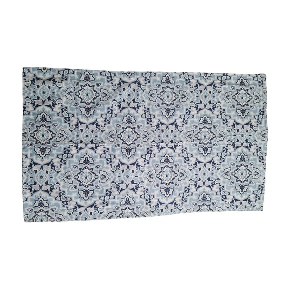Raymond Waites King Pillow Sham Blues Medallion and Diamonds Pattern, Cotton - Picture 2 of 7